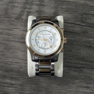 Michael Kors Bradshaw Silver & Rose Gold Tone Silver Dial‎ Men's Watch MK8176